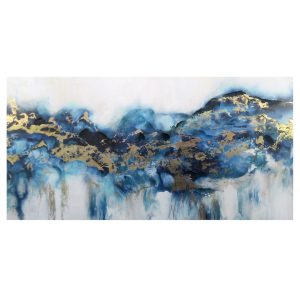 Ty Pennington Blue & White Abstract Canvas Wall Art, 18x24